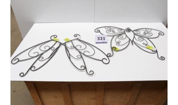 3 dozen inh 12 2-delige decoratieve muur vlinders